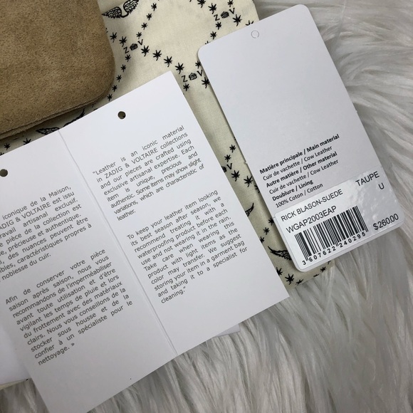 Zadig & Voltaire Rick Blason Suede Crossbody Bag - Picture 5 of 10